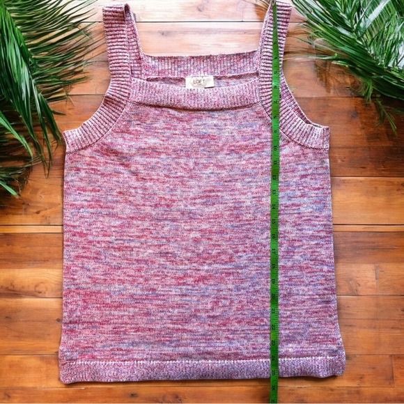 LOFT Multicolor Knit Tank Top - Size Large - Picture 9 of 13